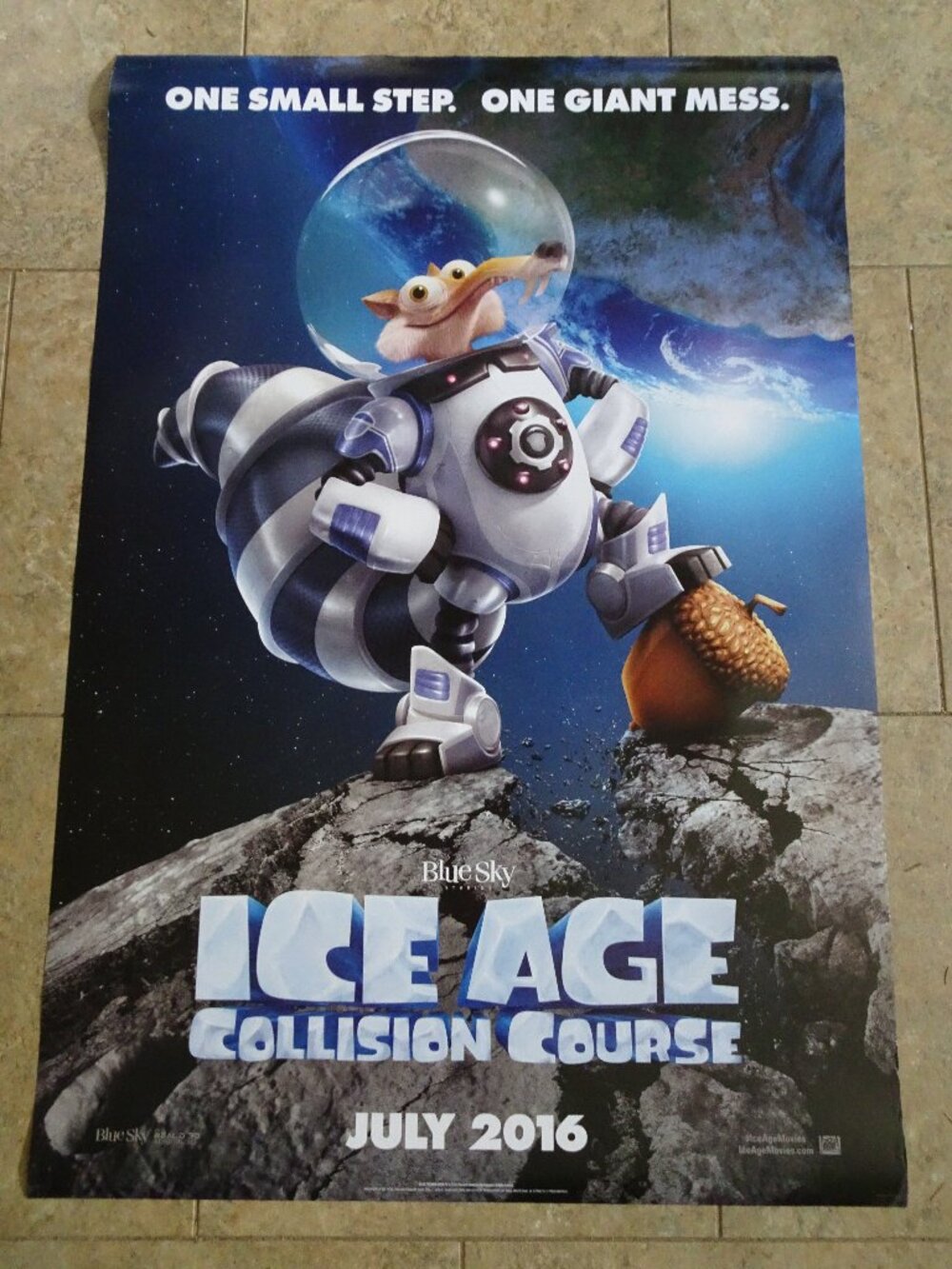 Ice Age Collision Course - Movie Poster w Scratt - One Small Step One Giant Mess
